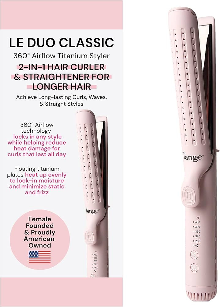 L'ANGE HAIR Le Duo Grande 360° Airflow Styler | 2-in-1 Curling Wand & Titanium Flat Iron Profess... | Amazon (US)