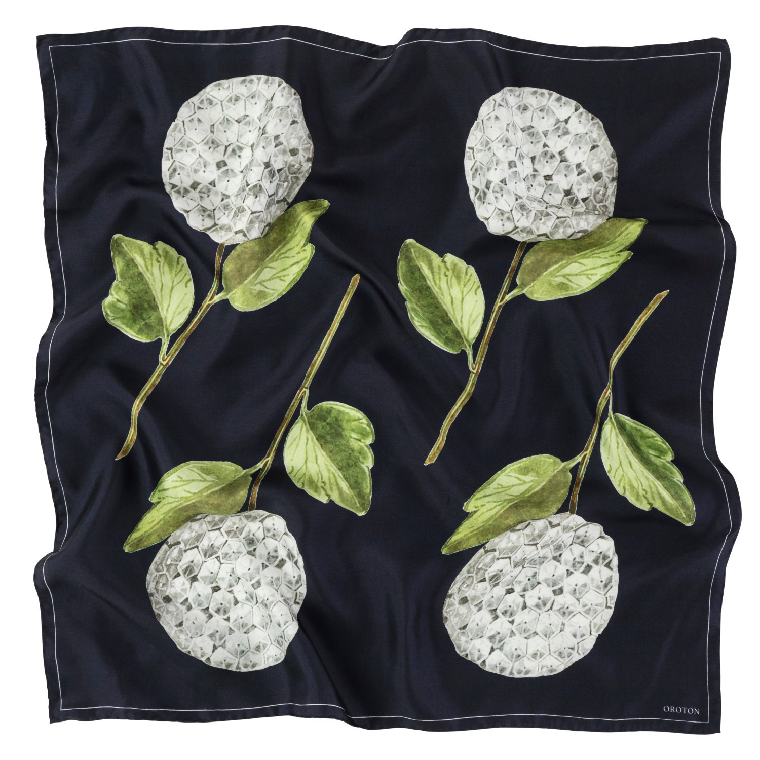 Snowball Silk Scarf - North Sea | Oroton | Oroton