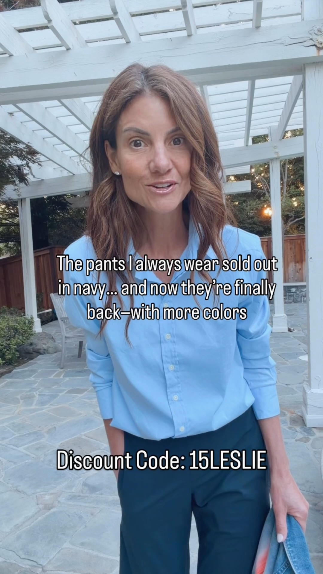 Comfortable pants that aren’t tight at the waist + polished enough to wear out 🙌

They are finally back in stock—navy + more colors

These are my go-to if you want:
• comfortable work pants (no tight waistband 🙌)
• flattering, easy-to-style everyday pants
• travel-friendly pants that don’t wrinkle
• elevated casual outfits for midlife women

Last time I shared the navy, they sold out SO fast—and I kept getting asked when they’d be back

I wear these constantly and always get asked about them

If you’ve been waiting—don’t wait this time
Use discount code 15LESLIE + you can pre-order your color before they sell out again. Also available in petite. 

Styled with a no-gap button-down + ballet flats for an easy elevated look
Discount code 15LESLIE for 15% off

#LTKWorkwear #LTKTravel #LTKootd