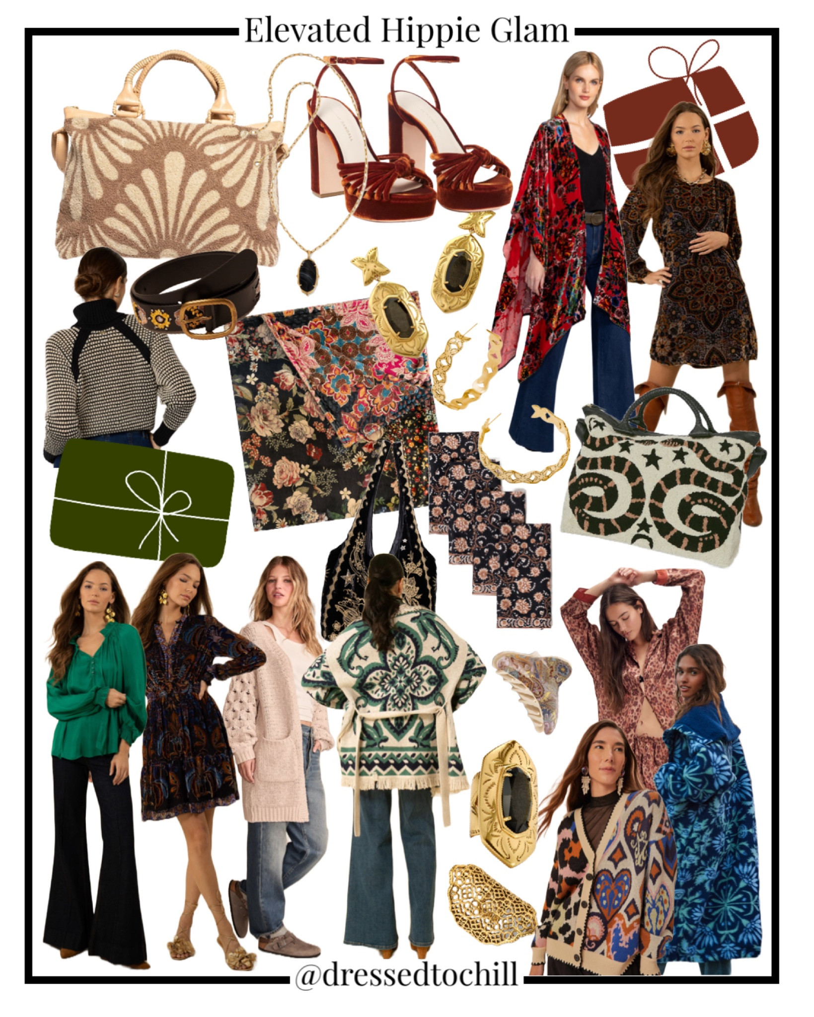 Discover the perfect blend of bohemian spirit and chic elegance. Featuring stunning pieces from Kendra Scott, Johnny Was, Free People, Farm Rio, Cleobella, and more, this curated collection is all about bold patterns, vibrant colors, and effortlessly glamorous style. This Cleobella weekender has been around for at least ten years I think, and it’s still absolutely stunning in its new patterns and colors — and the Keziah collection from Kendra Scott is such an expectedly bold yet simple collection from the brand. 

#LTKHoliday #LTKSeasonal #LTKGiftGuide