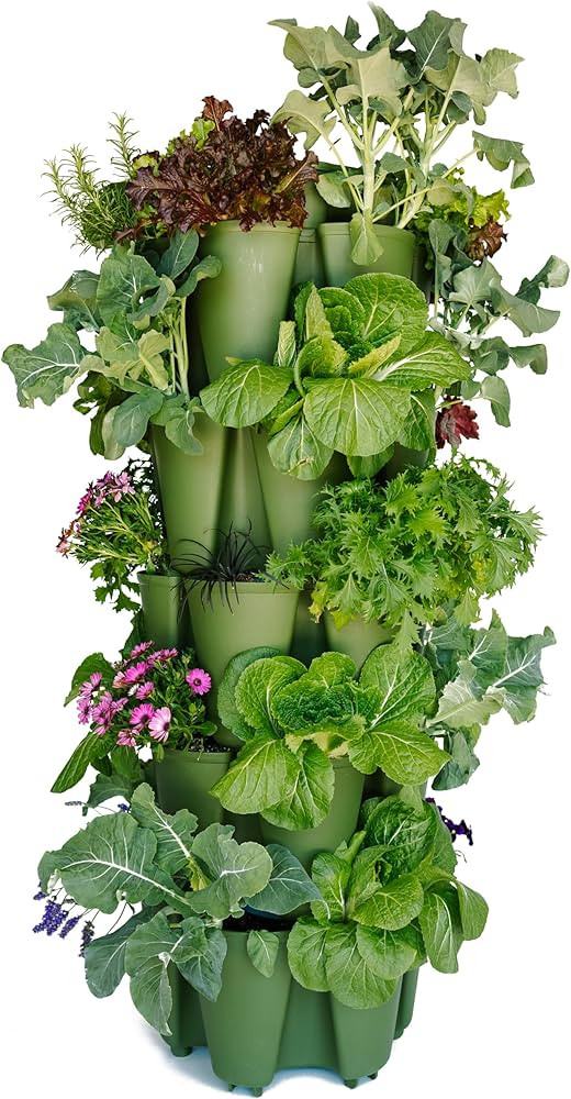 Greenstalk Patented Large 5 Tier Vertical Garden Planter with Patented Internal Watering System G... | Amazon (US)