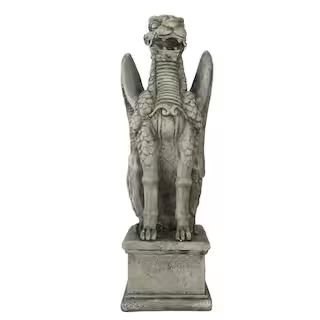 Home Accents Holiday 2 ft Concrete Gryphon Statue Halloween Yard Decoration 22PK20140 - The Home ... | The Home Depot