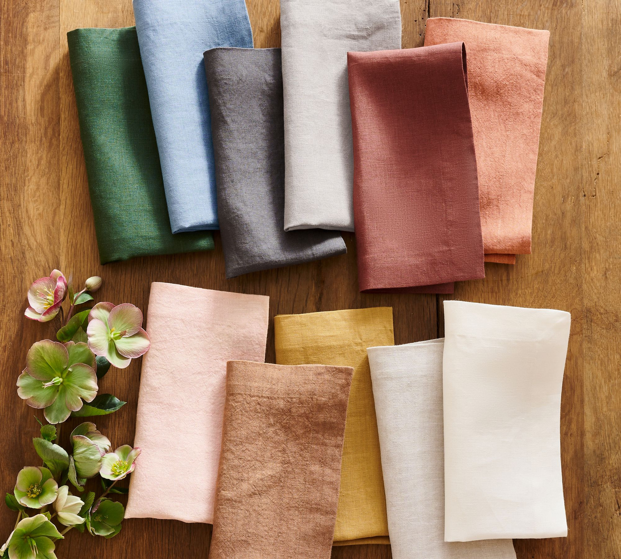 Mason Oversized Linen Napkins - Set of 4 | Pottery Barn (US)