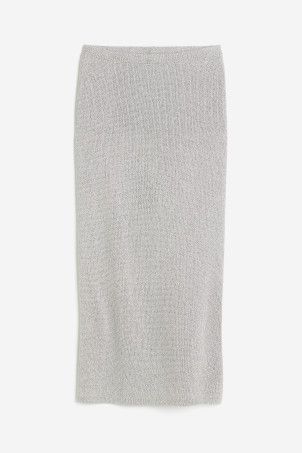 Knit Skirt - Dark gray/silver-colored - Ladies | H&M US | H&M (US + CA)