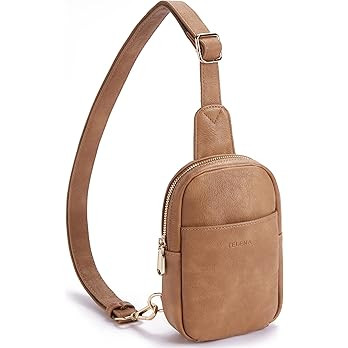 Telena Small Sling Bag for Women Leather Crossbody Fanny Packs Chest Bag for Women | Amazon (US)