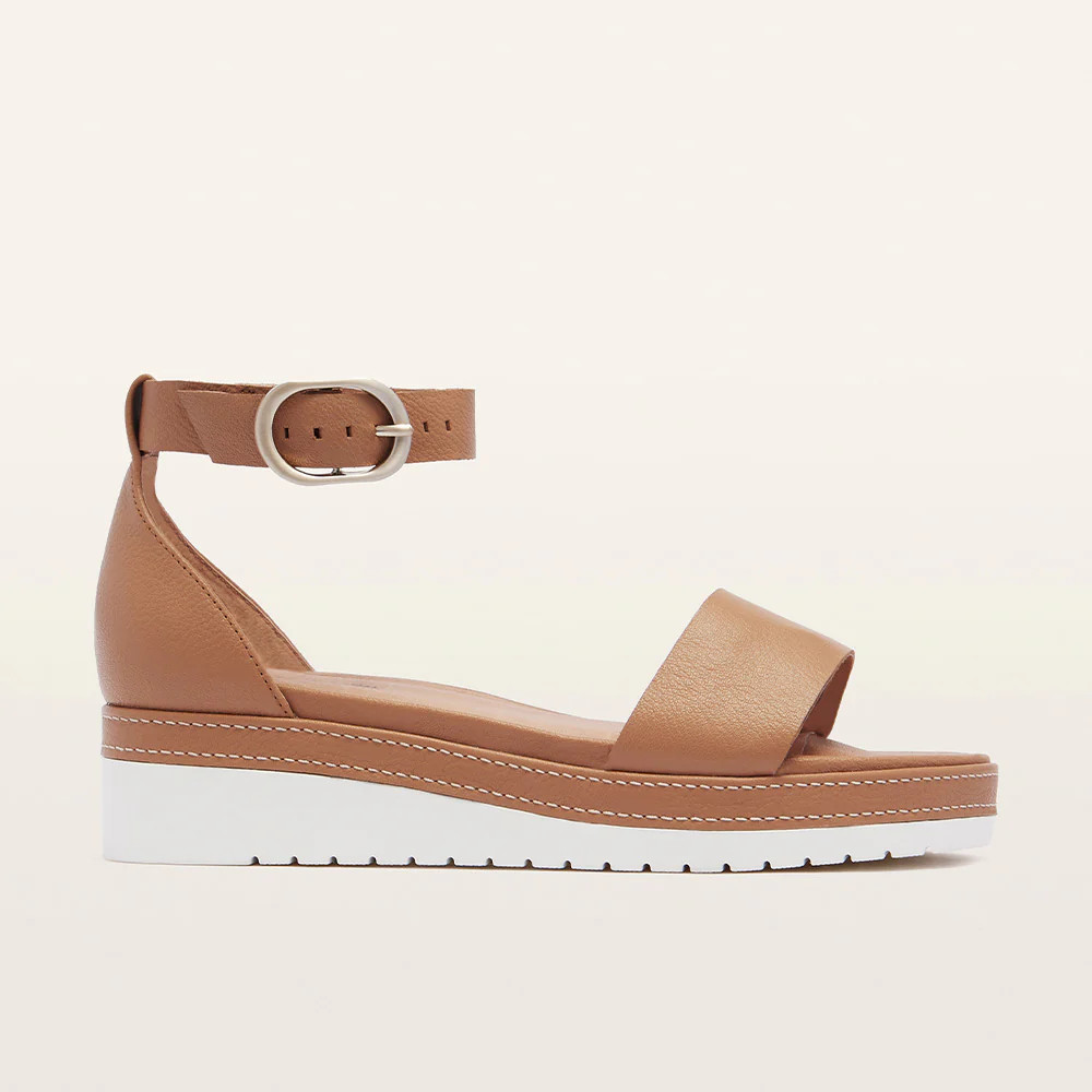 Skye Soft Tan Tumbled Sandals | FRANKIE4 | FRANKIE4