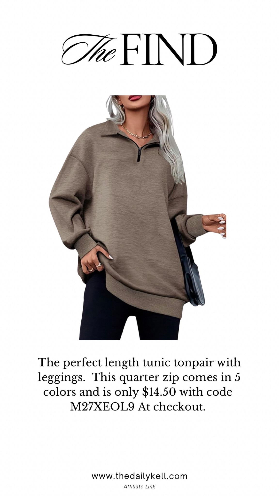 This quarter zip sweatshirt is perfect to pair with leggings for school drop offs, errands or a casual day.   

Available in 5 colors.  Use code M27XEOL9 at checkout to bring the price down to $14.50



#LTKActive #LTKFindsUnder50 #LTKSeasonal