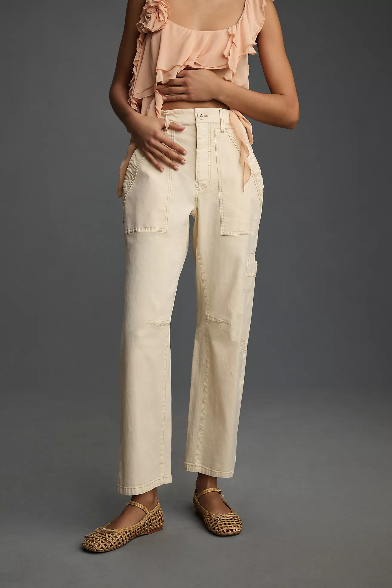 The Millie Low-Slung Barrel Pants by Pilcro | Anthropologie (US)