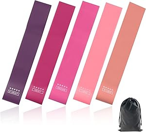 Resistance Bands Set, 5 Pcs Latex Exercise Bands with 5 Resistance Levels, Skin-Friendly Elastic ... | Amazon (US)