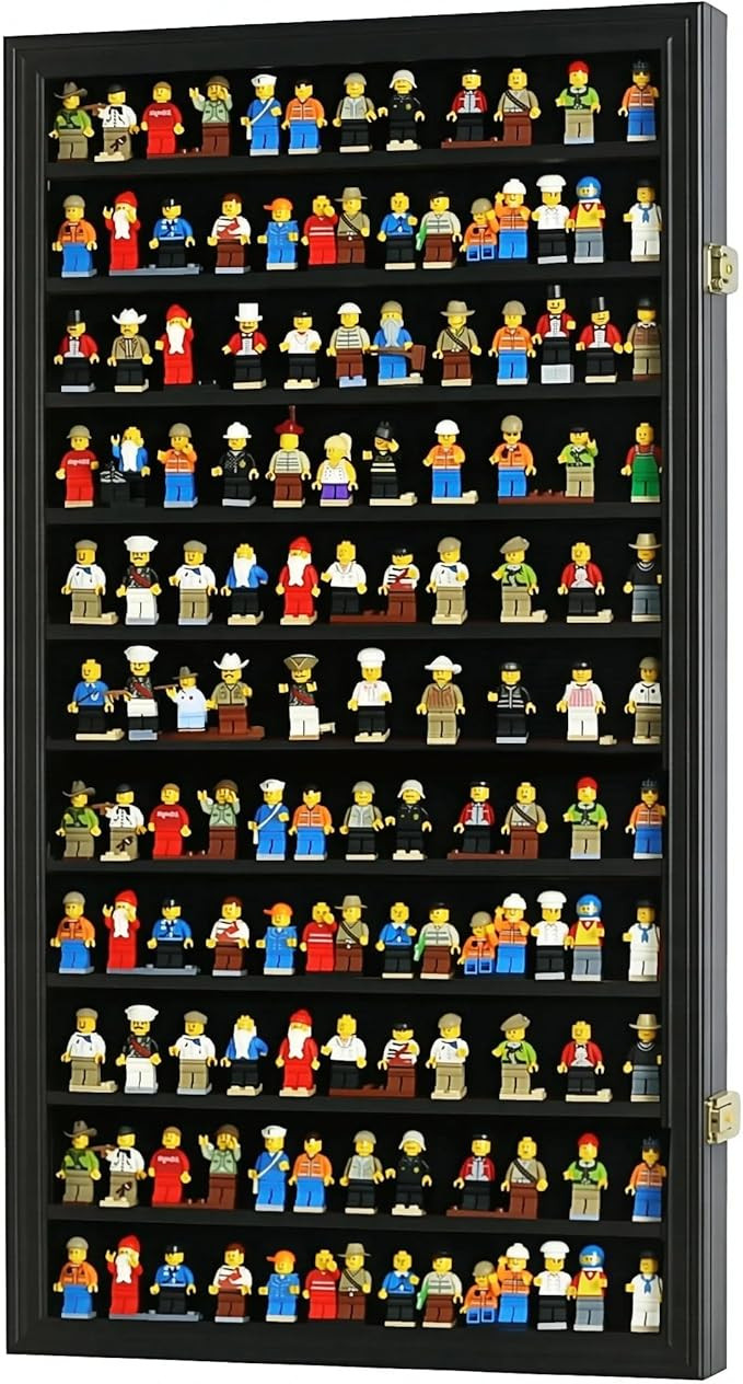 DisplayGifts Building Block Toy Minifigures Miniatures Thimble Display Case Wall Cabinet Standing... | Amazon (US)