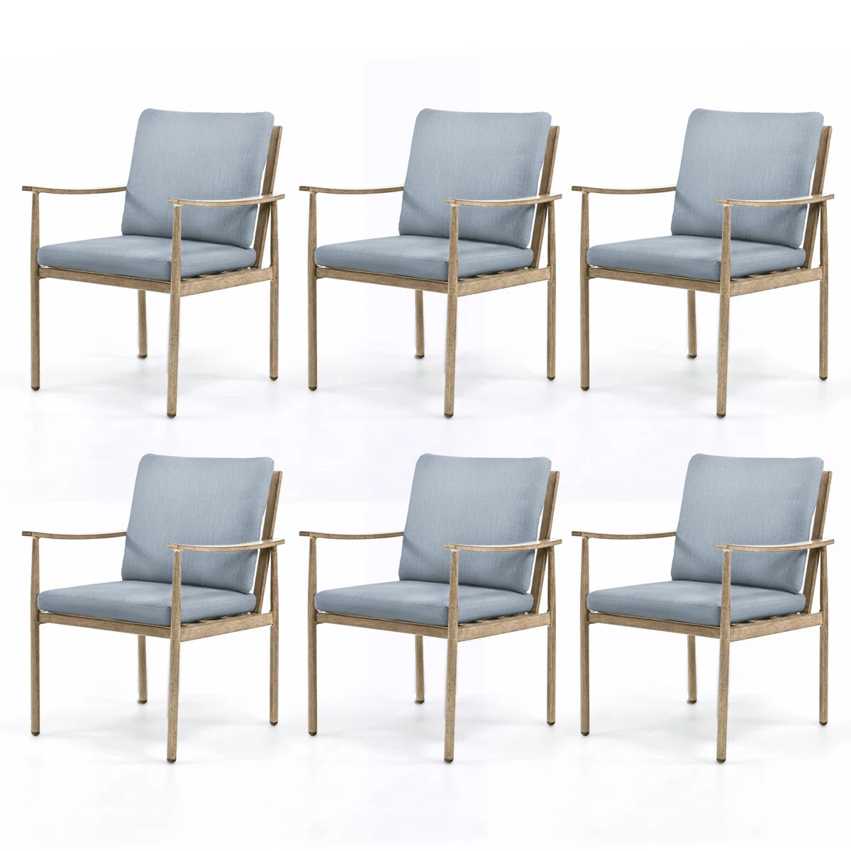 Kashanti 6-Piece Outdoor Dining Chairs with Cushions (Set of 6) | Wayfair North America