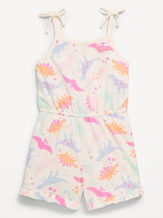 Printed Sleeveless Tie-Bow Romper for Toddler Girls | Old Navy (US)
