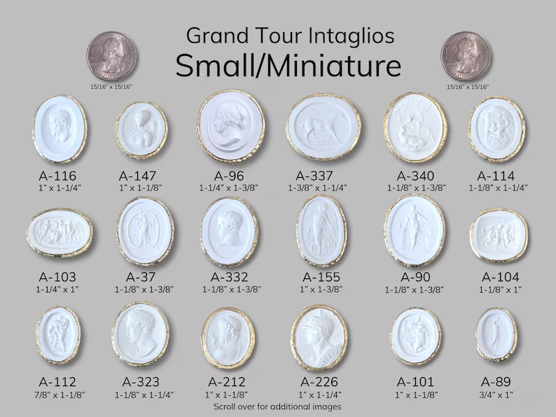 Small/miniature Grand Tour Intaglio Gold Leaf Intaglio 19th Century Replica - Etsy | Etsy (US)