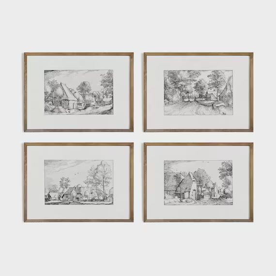 Vintage Landscape Etchings  Antique Drawing Collection  | Etsy | Etsy (US)
