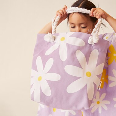 BEACH TOTE BAG, DAISY | Indigo (CA)