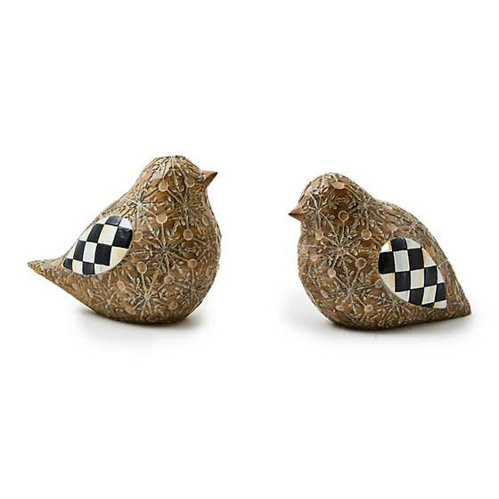 Farmhouse Holiday Block Print Birds, Set of 2 | MacKenzie-Childs