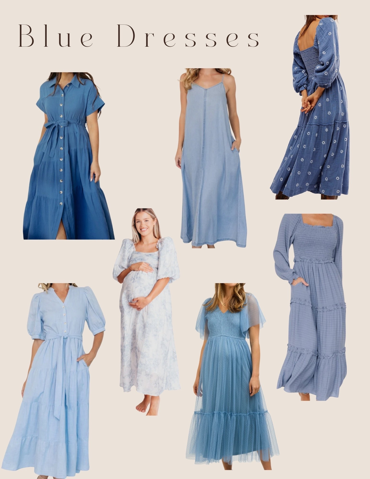 Blue bump-friendly women’s dresses!! Whether you’re planning a Spring Photoshoot, attending a Spring wedding, or coordinating outfits for Easter, you can’t go wrong with any of these blue dresses!



#LTKWedding #LTKFamily #LTKBump
