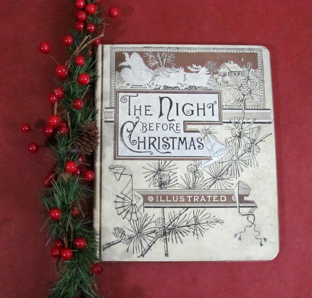 The Night Before Christmas by Clement C Moore Published 1883 by Porter & Coates Beautiful Black/ Whi | Etsy (US)