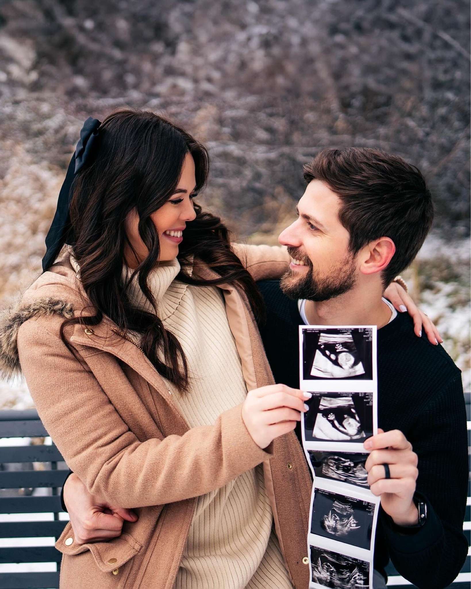 Winter pregnancy announcement photoshoot in Boise 🥹🤍

I’m wearing a Medium in the sweater.

#LTKbump #LTKsalealert #LTKSeasonal