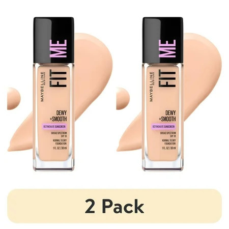 (2 pack) Maybelline Fit Me Dewy and Smooth Liquid Foundation SPF 18 115 Ivory 1 fl oz | Walmart (US)