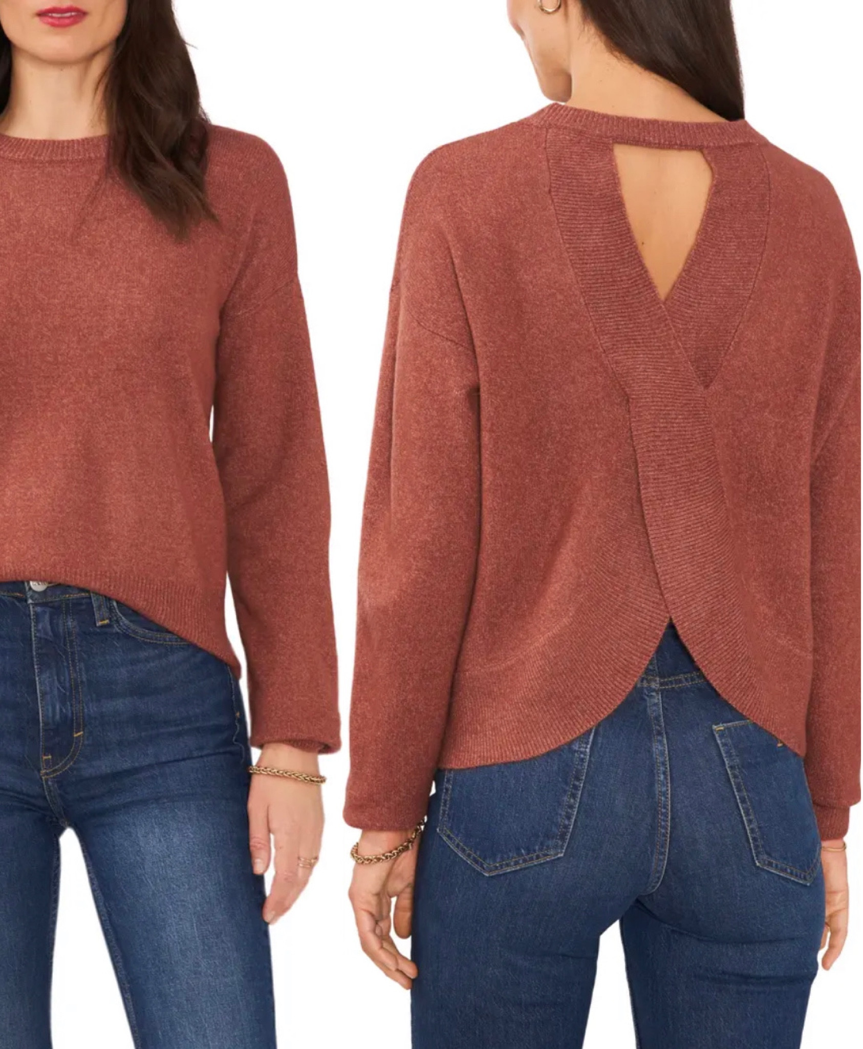 Open back sweater 
Sweater 
Fall outfit 
#LTKSeasonal #LTKunder100 #LTKstyletip