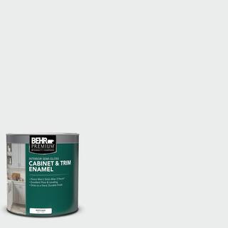 BEHR PREMIUM 1 qt. #BWC-12 Vibrant White Semi-Gloss Enamel Interior Cabinet and Trim Paint-712004... | The Home Depot