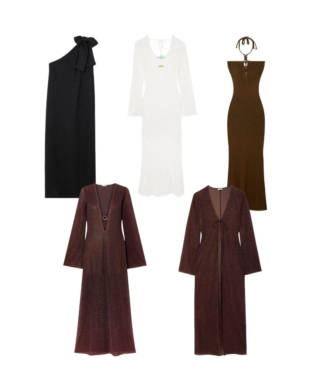The chicest cover ups I've seen all season. Black, white, chocolate brown — all on sale at Net-a-Porter right now. Throw one over your swimsuit and you're done. No effort required. 

designer beach cover up, luxury cover up women, black maxi cover up, white knit cover up, brown shimmer cover up, chic beach outfit over 40, resort wear women, net-a-porter cover up sale, elegant pool outfit

#LTKSaleAlert #LTKSwim #LTKootd