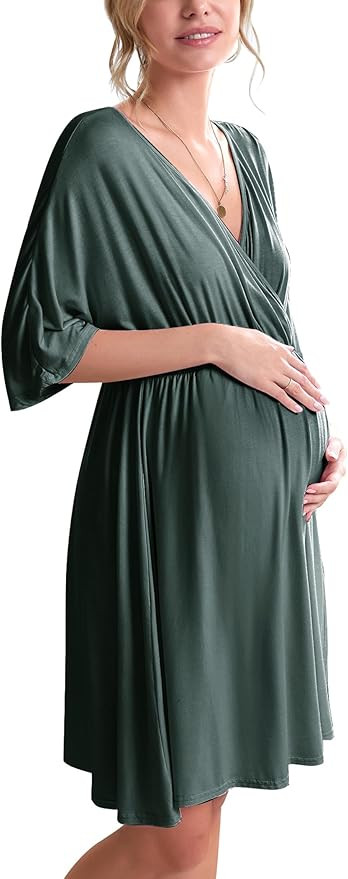 Ekouaer 3 in 1 Labor/Delivery/Hospital Gown Maternity Dress Nursing Nightgown Sleepwear for Breas... | Amazon (US)