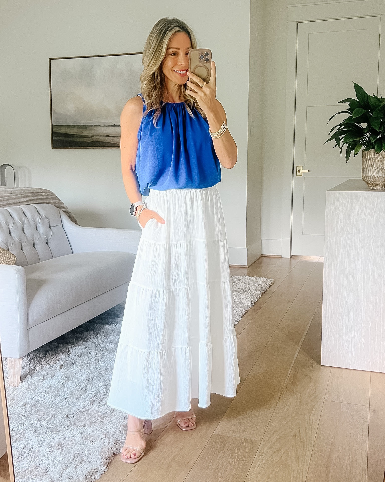 Such a fun summery outfit, great for the 4th of July around the corner 

Top Fit: I’m wearing a Small

Skirt Fit: I’m wearing an XS Jeans

#LTKgrwm #LTKOver40 #LTKmomlife