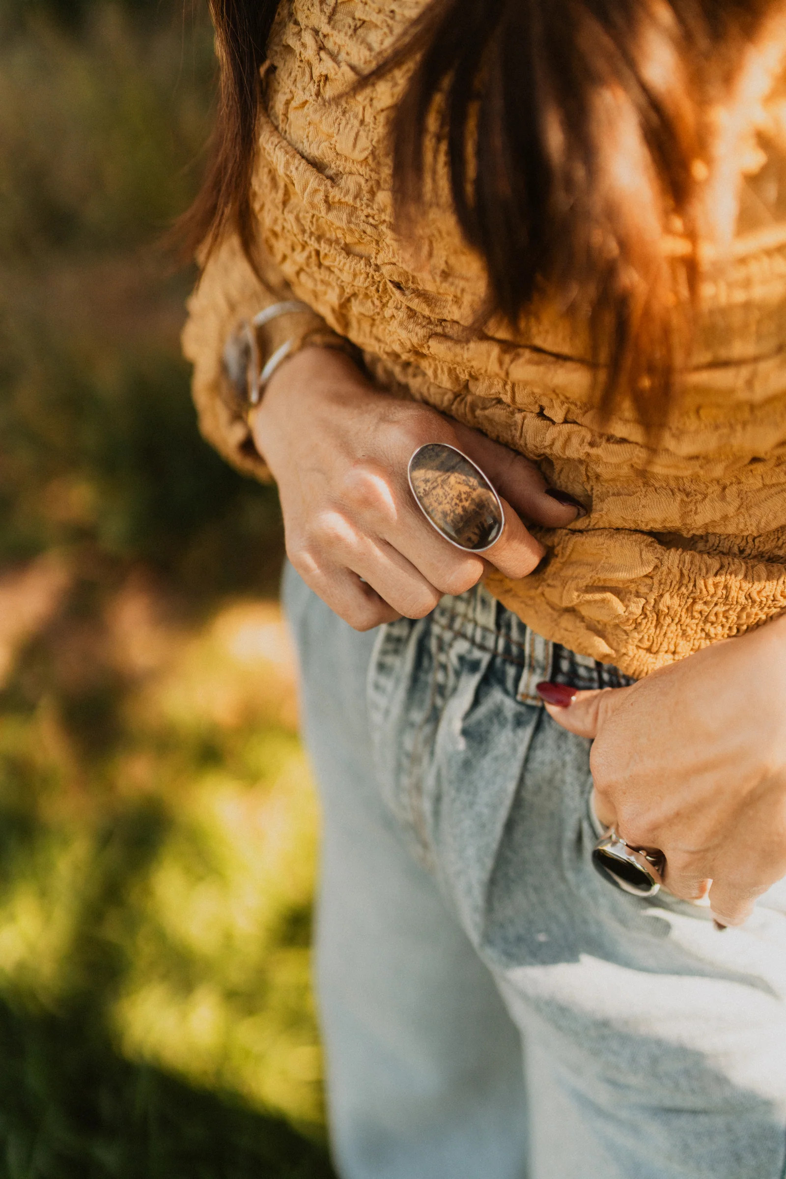 Forrest Ring | Peanut Brush Jasper | Goldie Lew Jewelry, LLC
