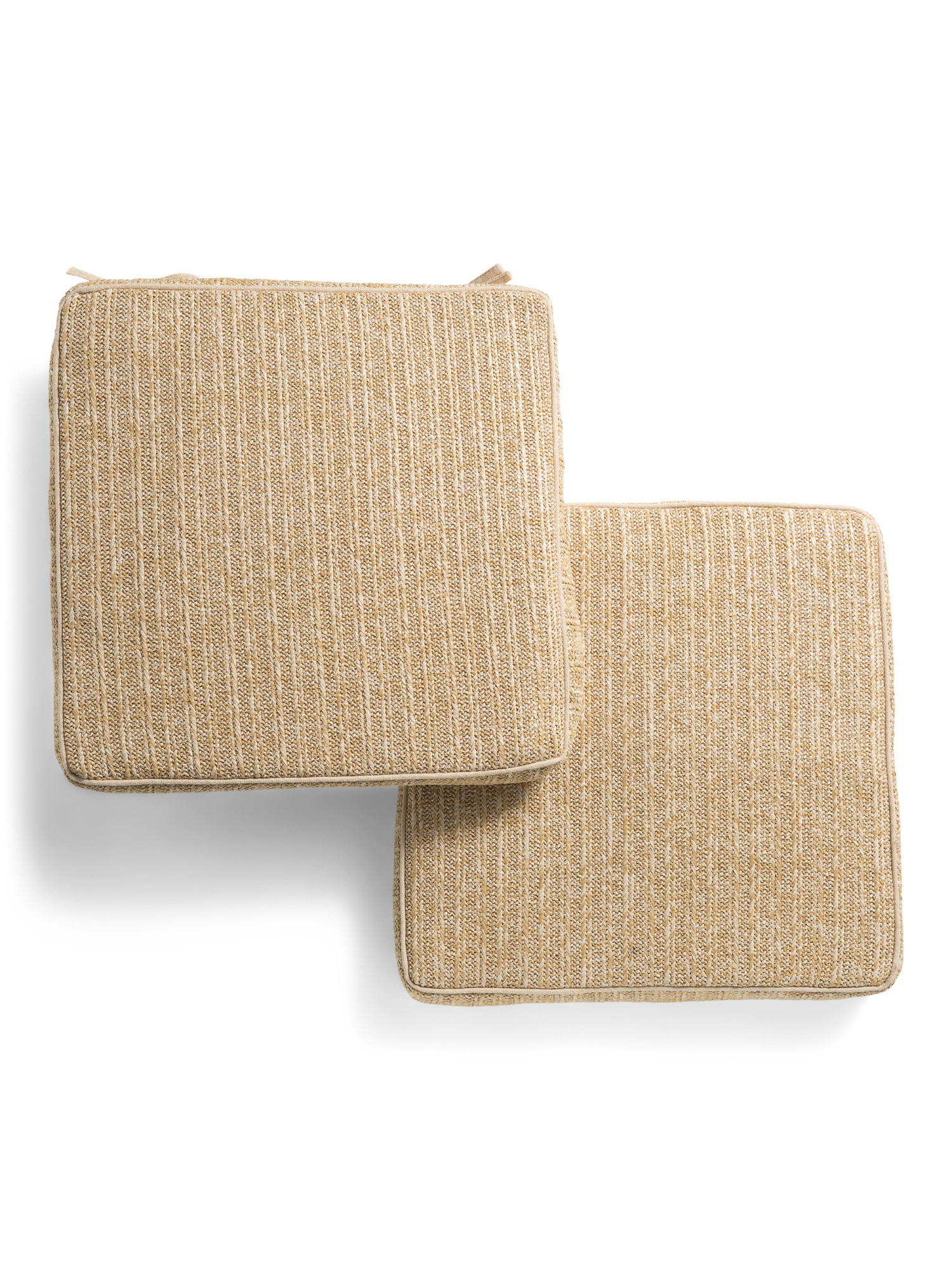 2pk 18x18 Amelia Faux Straw Gusset Square Indoor Outdoor Cushions | TJ Maxx