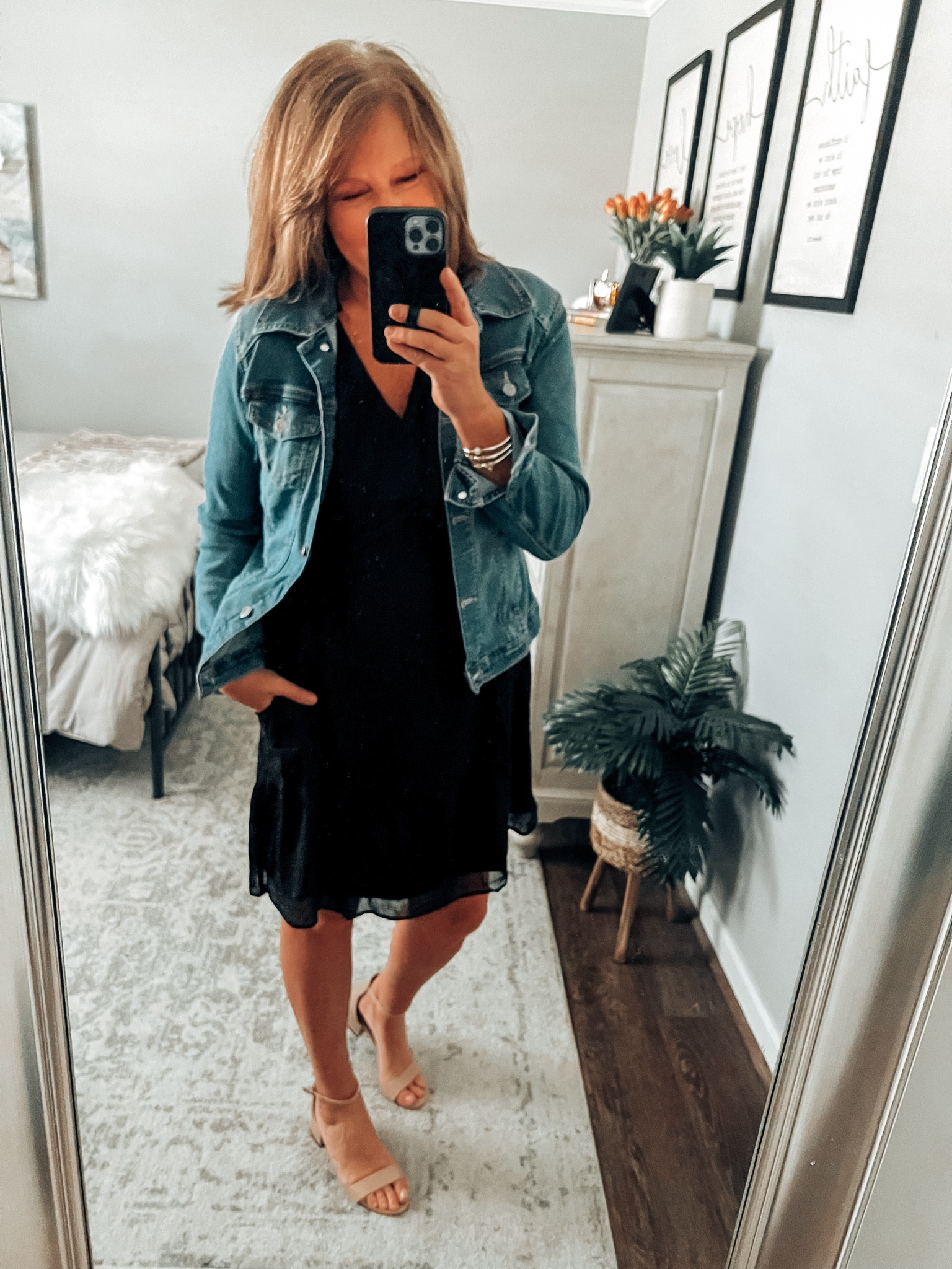 Time and Tru dress, fits tts, more patterns. Styled with a denim jacket 

Fall outfit, dresses, fall dress, Walmart dress, Walmart fashion, workwear, over 40

#LTKSaleAlert #LTKStyleTip #LTKFindsUnder50