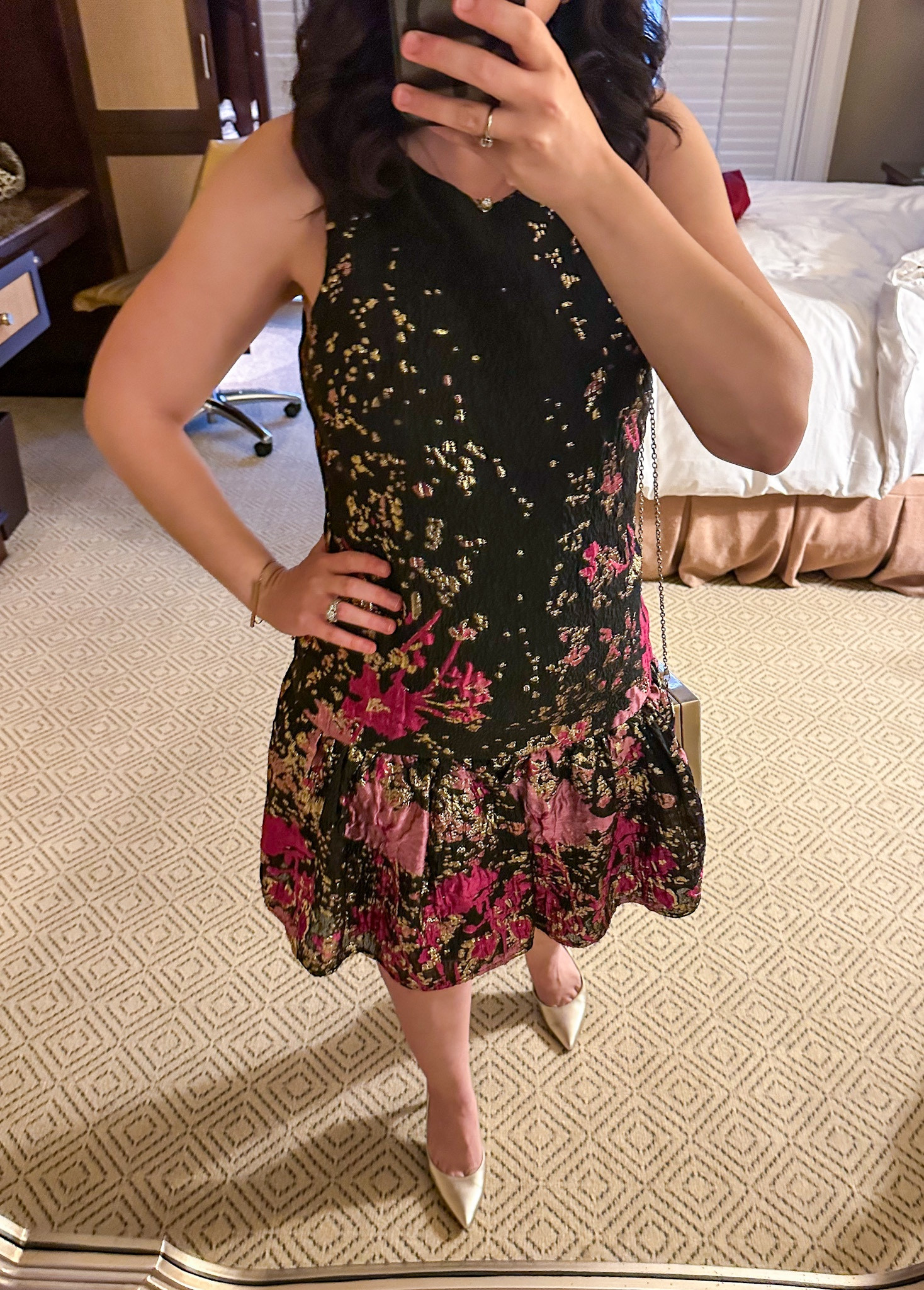 Conference time means dress up time! Loved this Marchesa Notte dress I wore last night. Found on RTR but linked similar. And can’t go wrong with classic Sam Edelman pumps. 

#LTKshoecrush