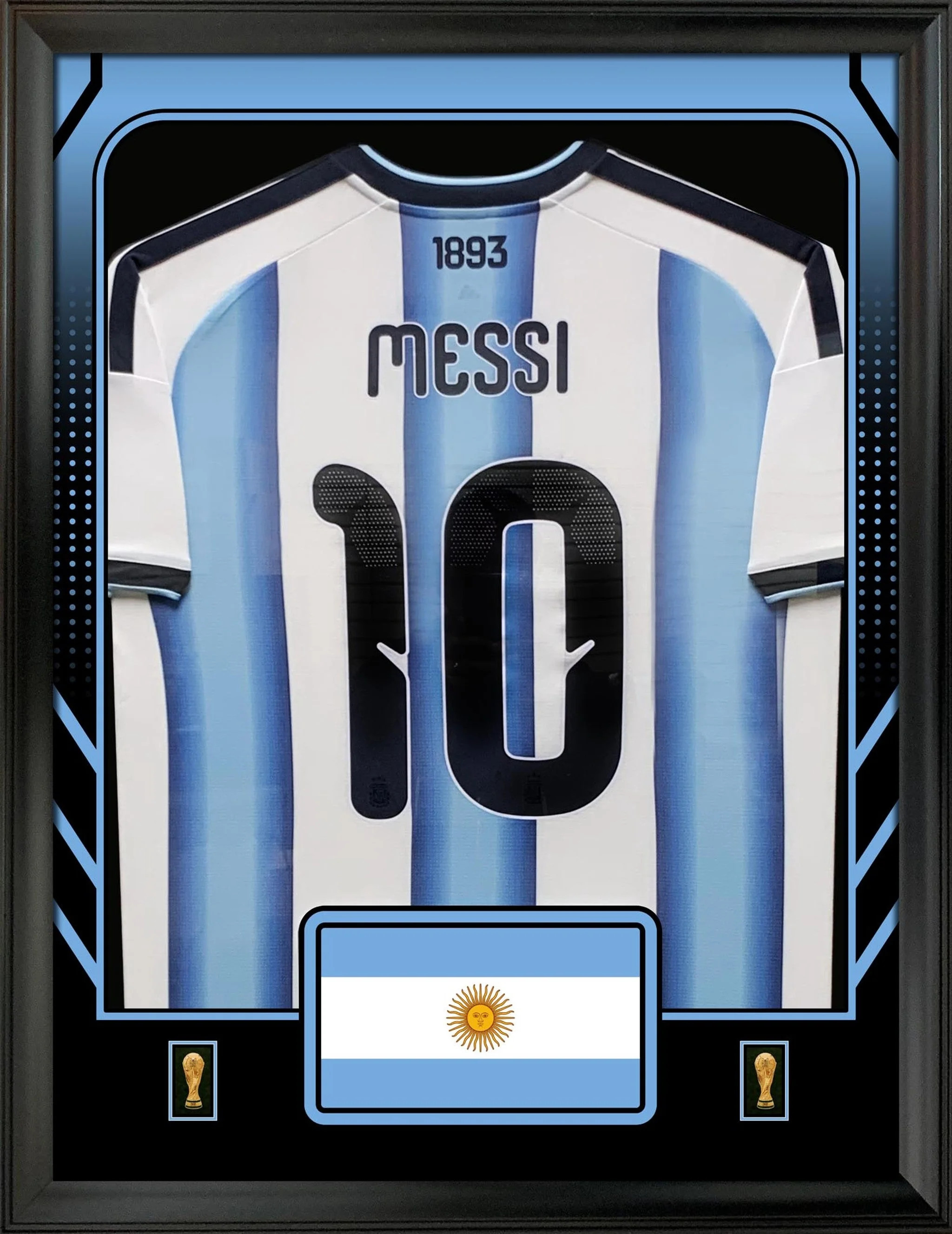 Frameworth Team Argentina Framed Jersey Display 25.75x33.75" FIFA World Cup 2026 Black Frame Offi... | Walmart (US)