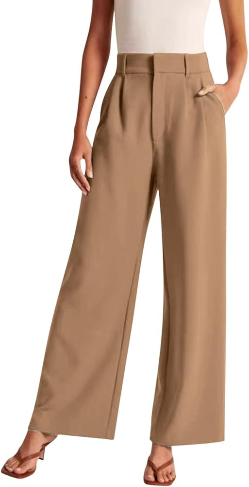 Generic Plus Size Drawstring Womens Wide Leg Lounge Pants Lightweight Linen Athletic Pants for Wo... | Amazon (US)