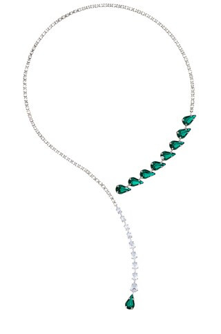8 Other Reasons Emerald Drops Necklace in Silver from Revolve.com | Revolve Clothing (Global)