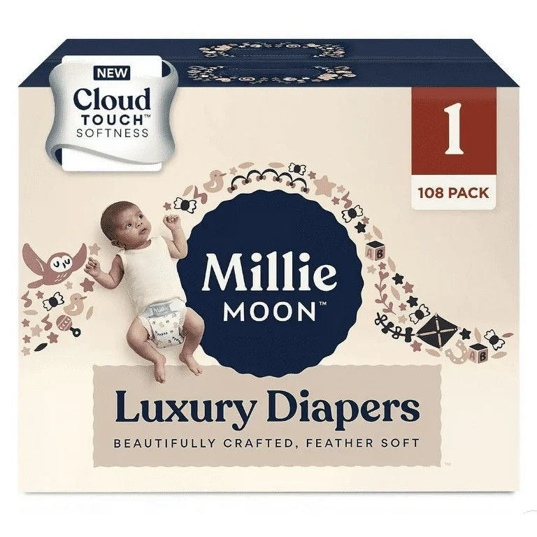 Millie Moon Luxury Disposable Diapers  Size 4 Quantity 120 | Walmart (US)
