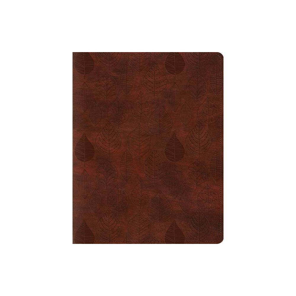 Single Column Journaling Bible-ESV-Leaves Design - (Leather Bound) | Target