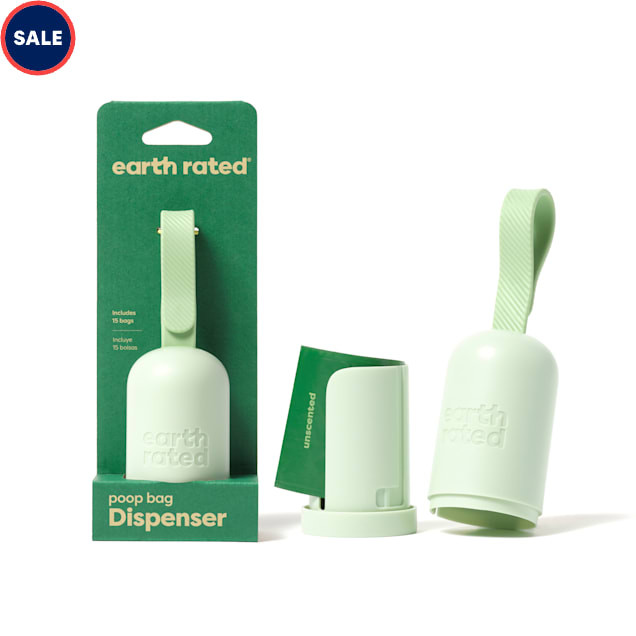 Earth Rated Dog Poop Bag Holder with Dog Poop Bags, Durable and Guaranteed Leakproof, Unscented, ... | Petco