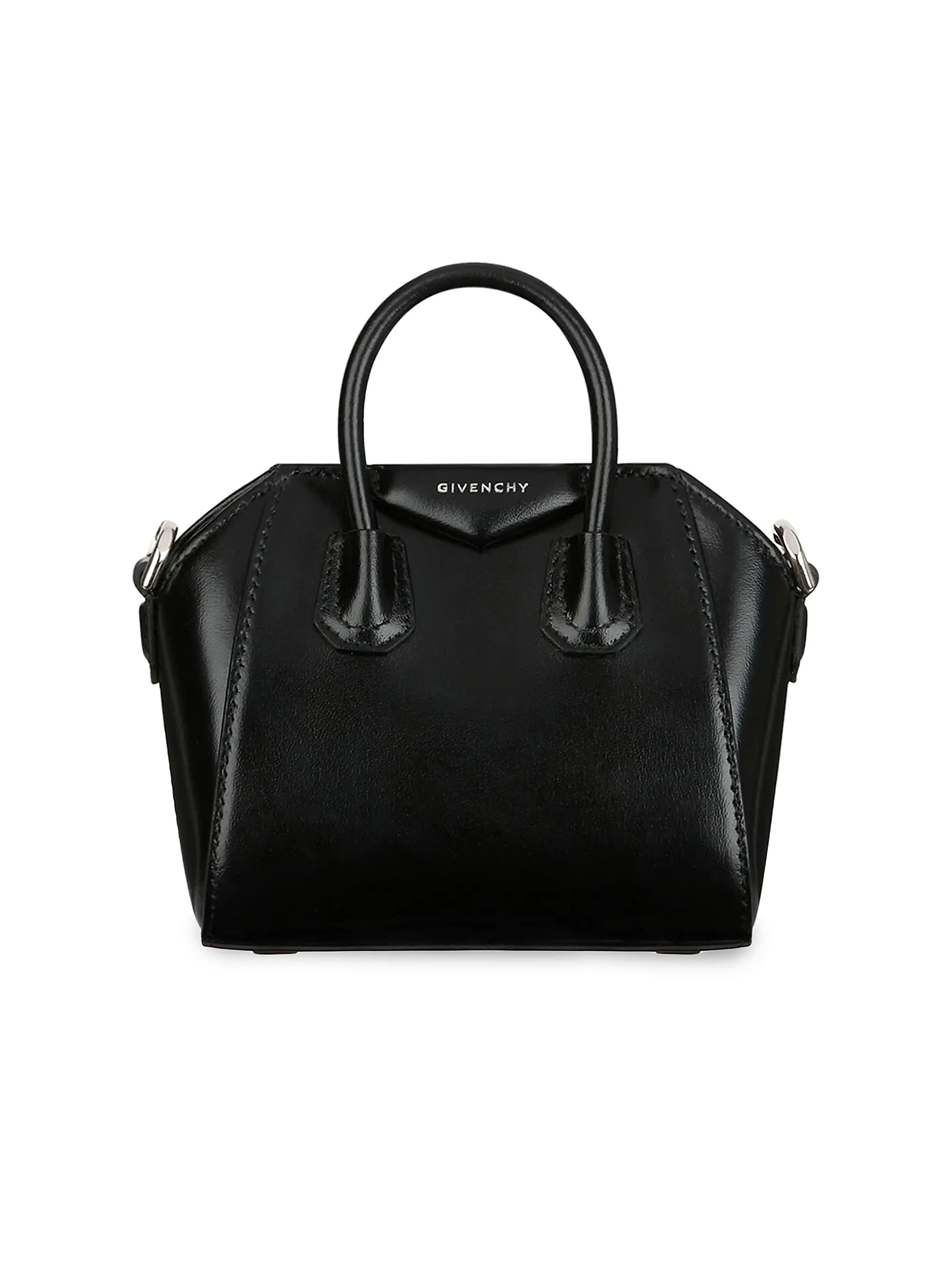 Givenchy Micro Antigona Top Handle Bag in Box Leather | Saks Fifth Avenue | Saks Fifth Avenue