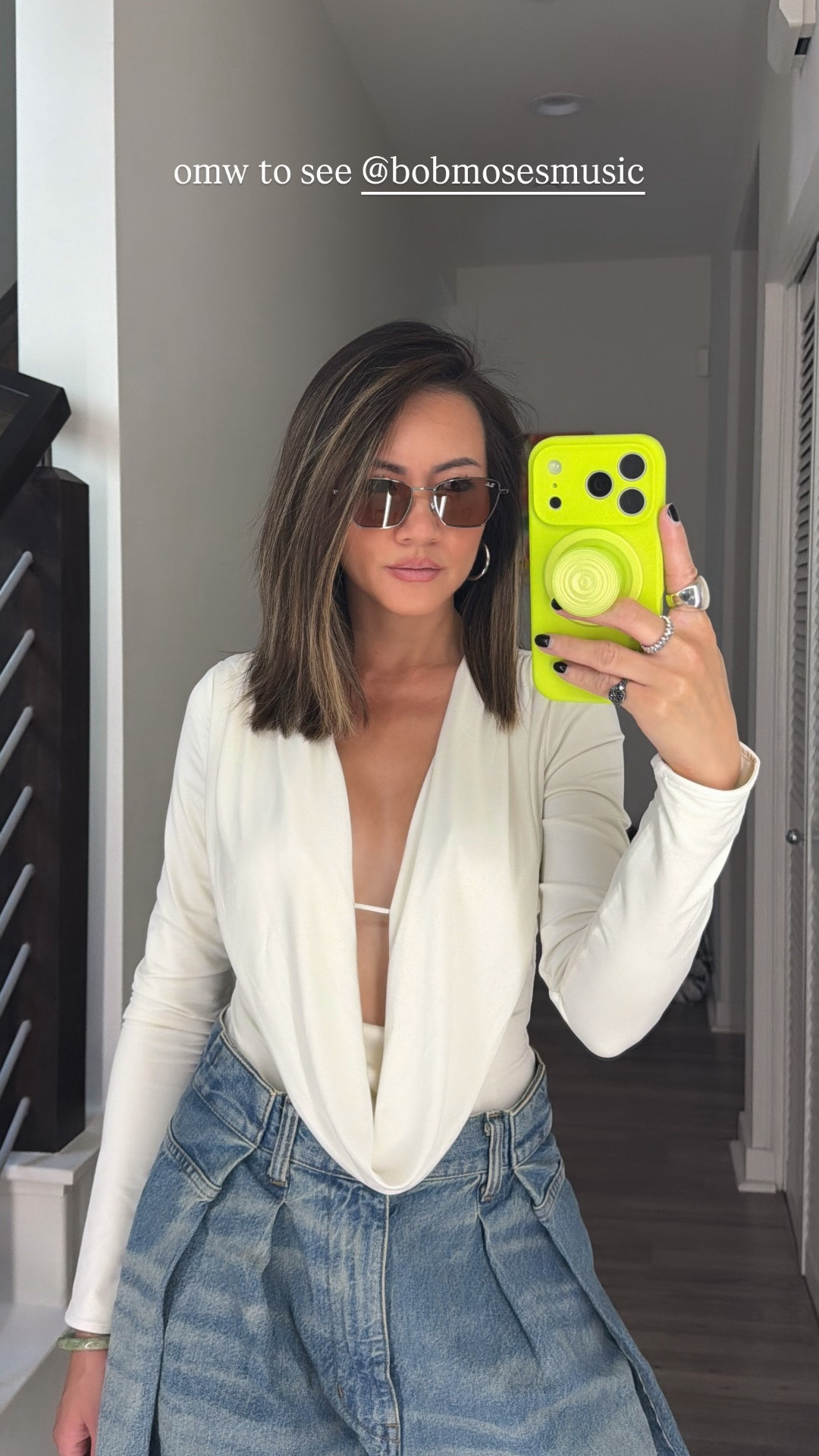 Concert outfit ideas 🎶 I found the coolest jeans in Tokyo! They were at a men’s store but it could be unisex. Love the pleating, denim color and how baggy it is. Wear what feels good to you. Styled with this sexy bodysuit that is currently on sale right now. Sunglasses are on sale from the Nordstrom Anniversary Sale. 

NSale, bodysuit, going out top, concert outfit, jeans, girls night out outfit, sunglasses, Ray Ban, sale, The Stylizt

#LTKdayinmylife #LTKootd #LTKSaleAlert