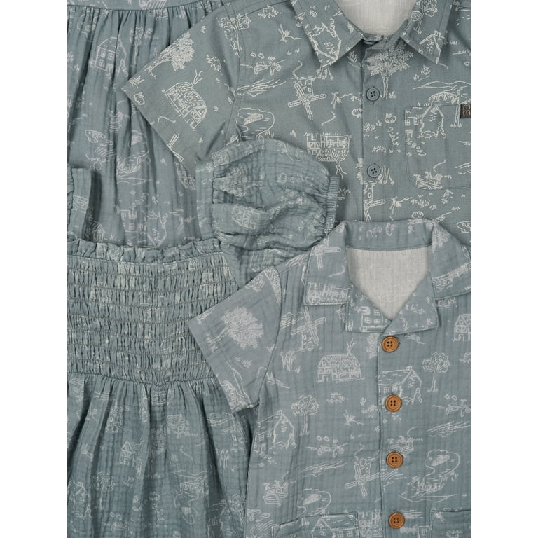Modern Moments by Gerber Baby Boy Short Sleeve Collared Romper, Sizes 0/3 Months - 24 Months | Walmart (US)