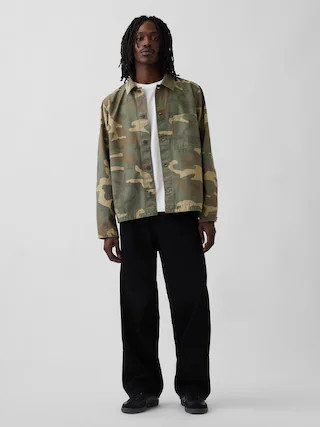 Canvas Denim Camo Utility Shirt | Gap (US)