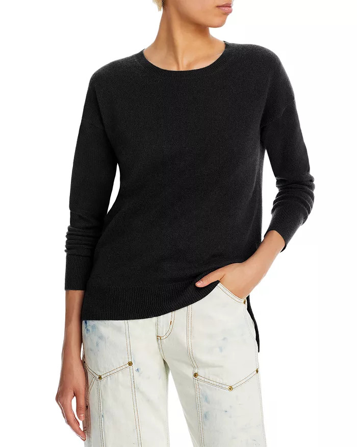 High Low Crewneck Cashmere Sweater - 100% Exclusive | Bloomingdale's (US)