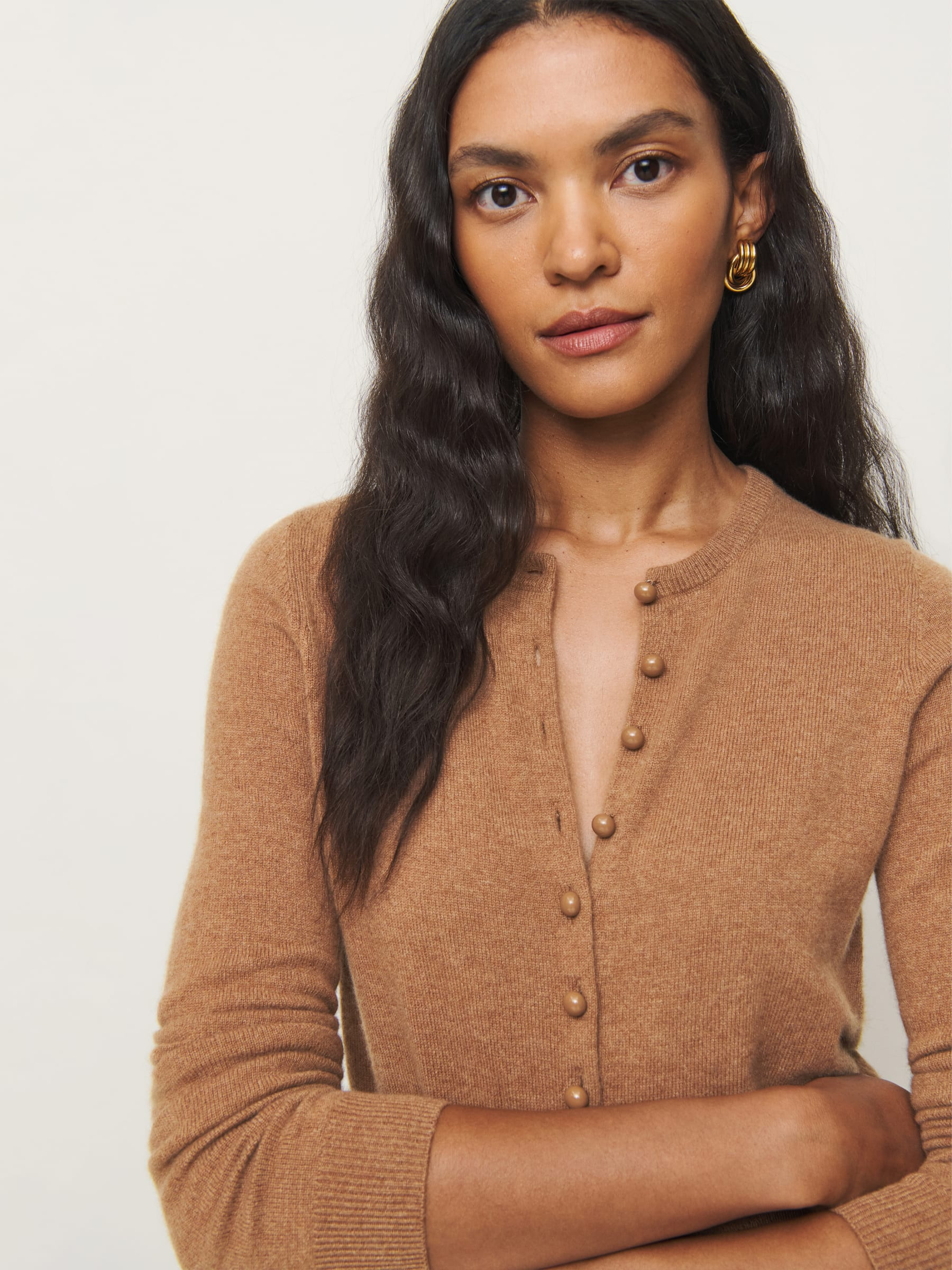 Caspia Cashmere Cropped Cardigan | Reformation (Global)