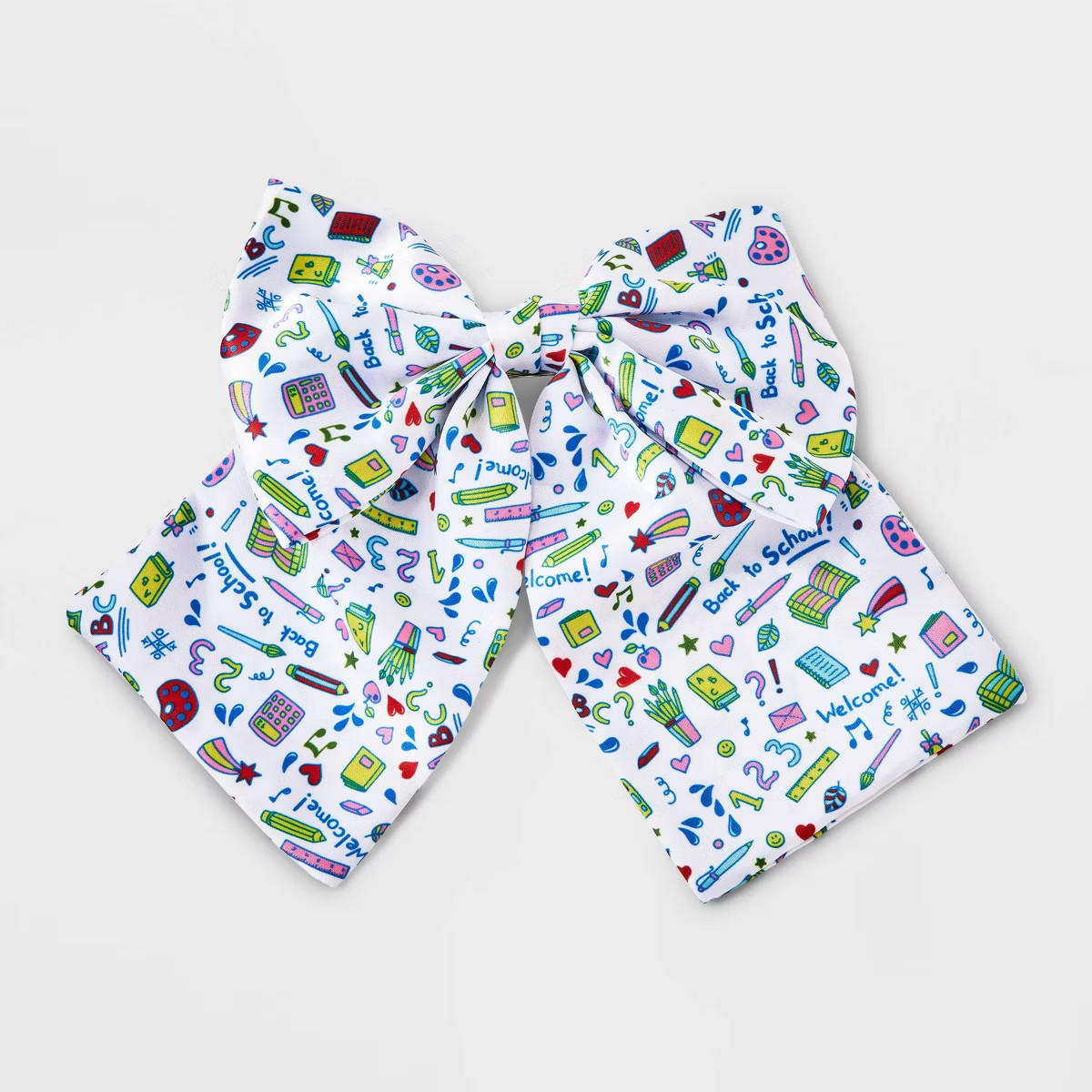 Back to School Icon Bow Hair Clip - White | Target