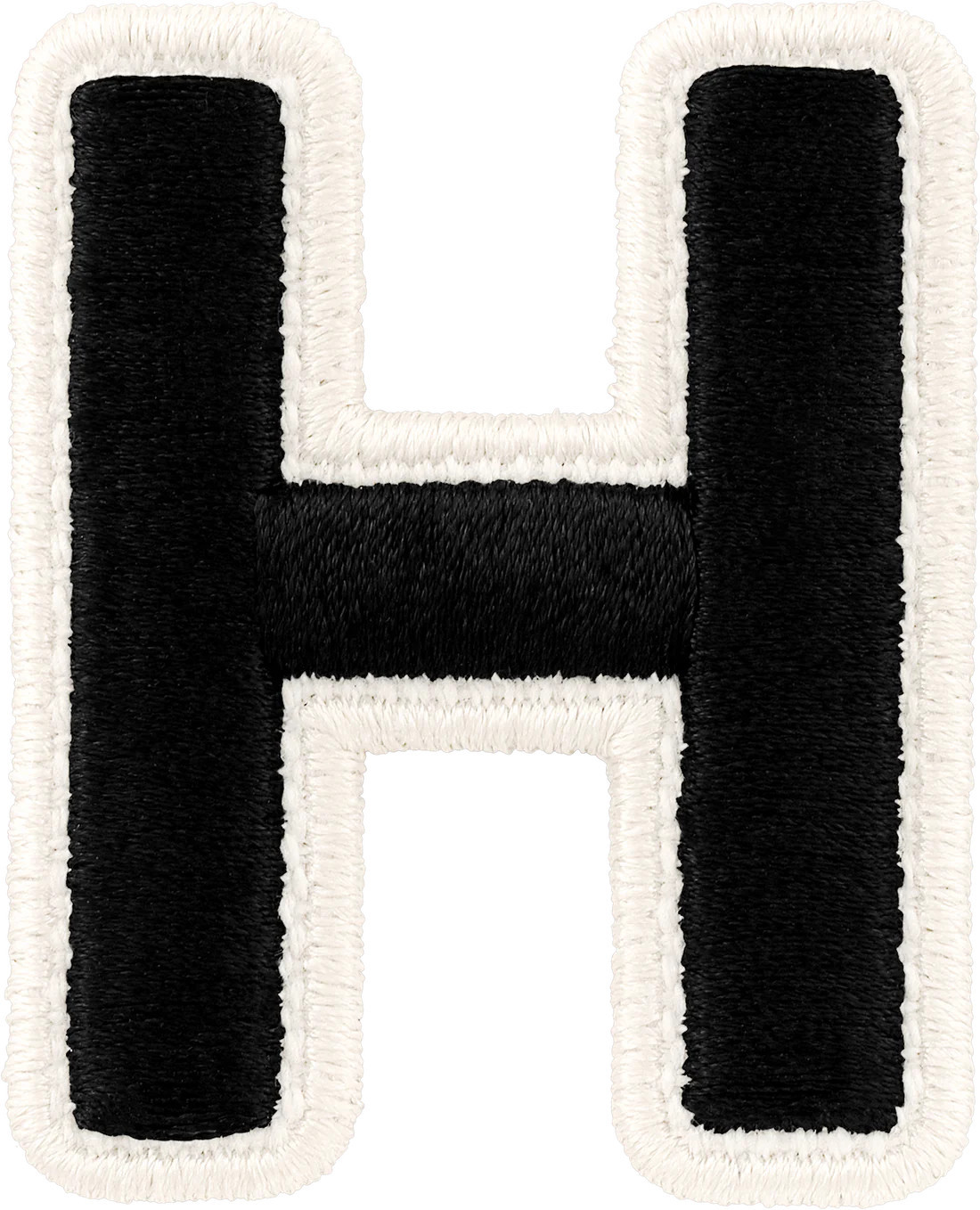 Noir Rolled Embroidery Letter Patches | Embroidered Sticker Patches | Stoney Clover Lane