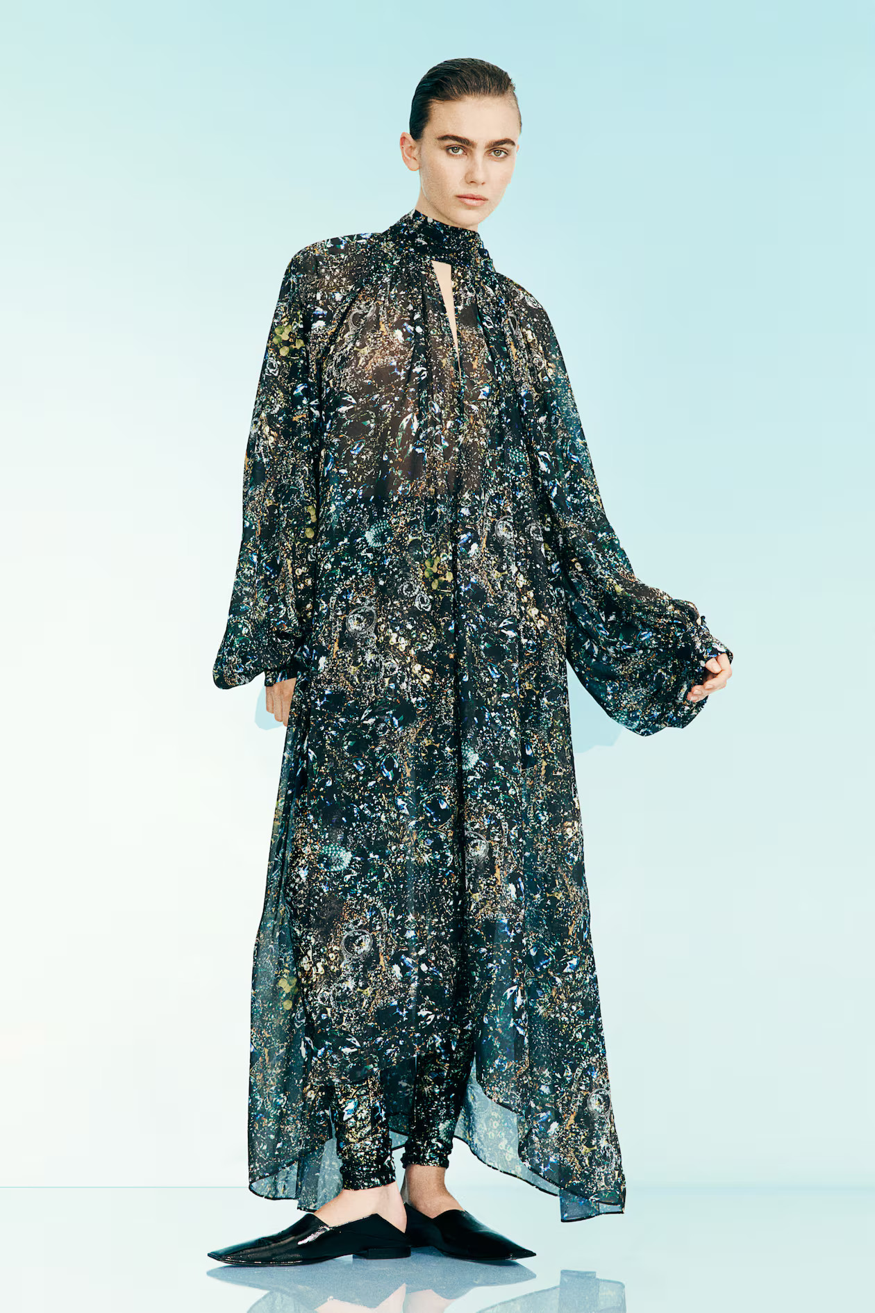 Patterned Chiffon Dress | H&M (US + CA)