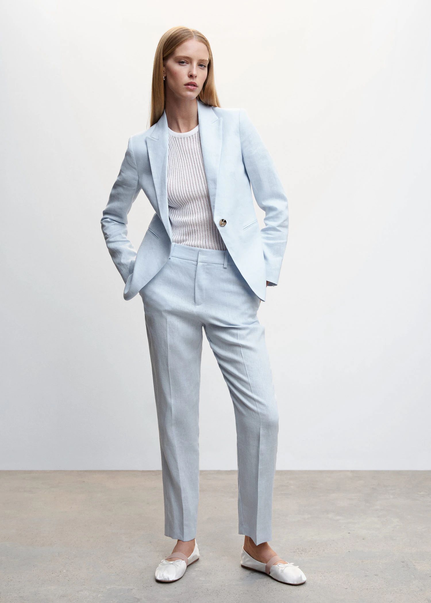 100% linen suit blazer -  Women | Mango USA | MANGO (US)