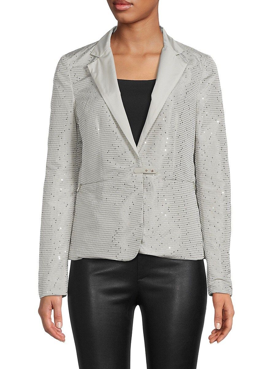 Les Copains Women's Sequin Blazer - White - Size 46 (10) | Saks Fifth Avenue OFF 5TH